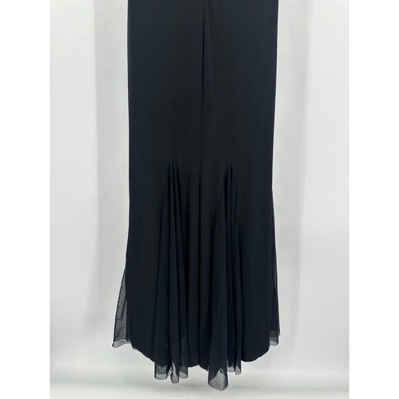 Vintage Y2k Caché Maxi Dress Backless Long Formal Crystal Mermaid Evening Gown - Picture 9 of 11